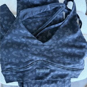 Ryderwear Black Leopard Print Workout Set
